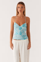 Beaded Exquisite Heavy Work One-Piece Cami Top image 4