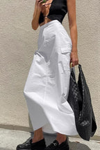 French Style High Waist Straight Midi Skirt image 1