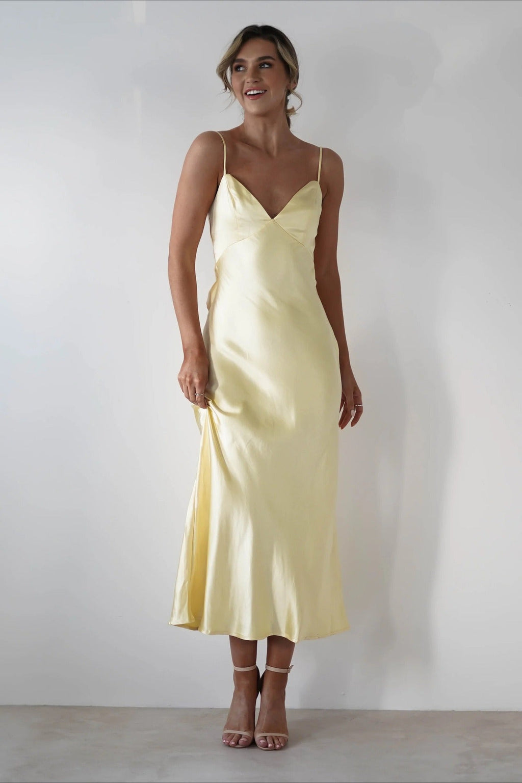 Satin Backless Tie Party Dress image 8