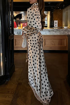 Vintage Polka Dot Sash Maxi Dress image 3
