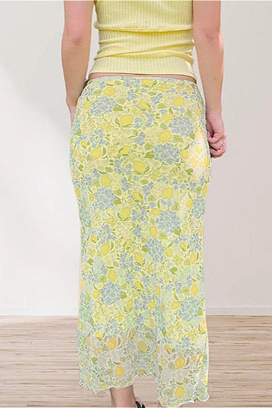 Slim Floral Print Matching Skirt image 2