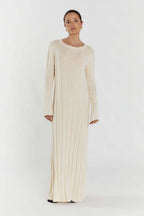 Solid A Line Maxi Sweater Dress image 7