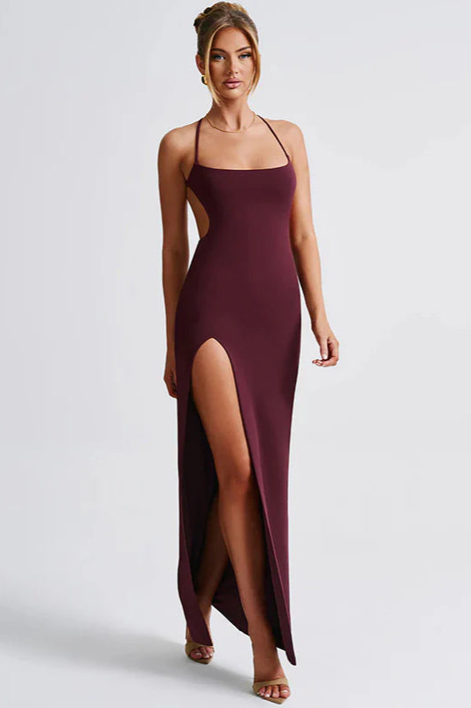 Summer Sexy Split Dress Slim Fit Spaghetti Strap Party Dress image 4