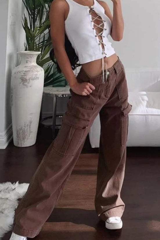 High Waist Loose Denim Jeans image 11