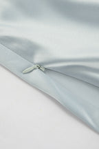 Satin High-Slit A-Line Midi Skirt image 5
