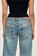 Solid Stretch Straight Leg Jeans image 8