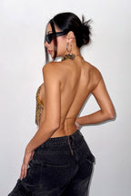 Metallic Leopard Cami Crop Top image 4