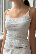 Casual Knit Lace Splicing Cami Top image 1