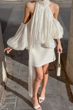 Unique Design Off Shoulder Long Sleeve Blouse image 2