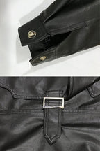 PU Leather Long Sleeve Jacket image 6