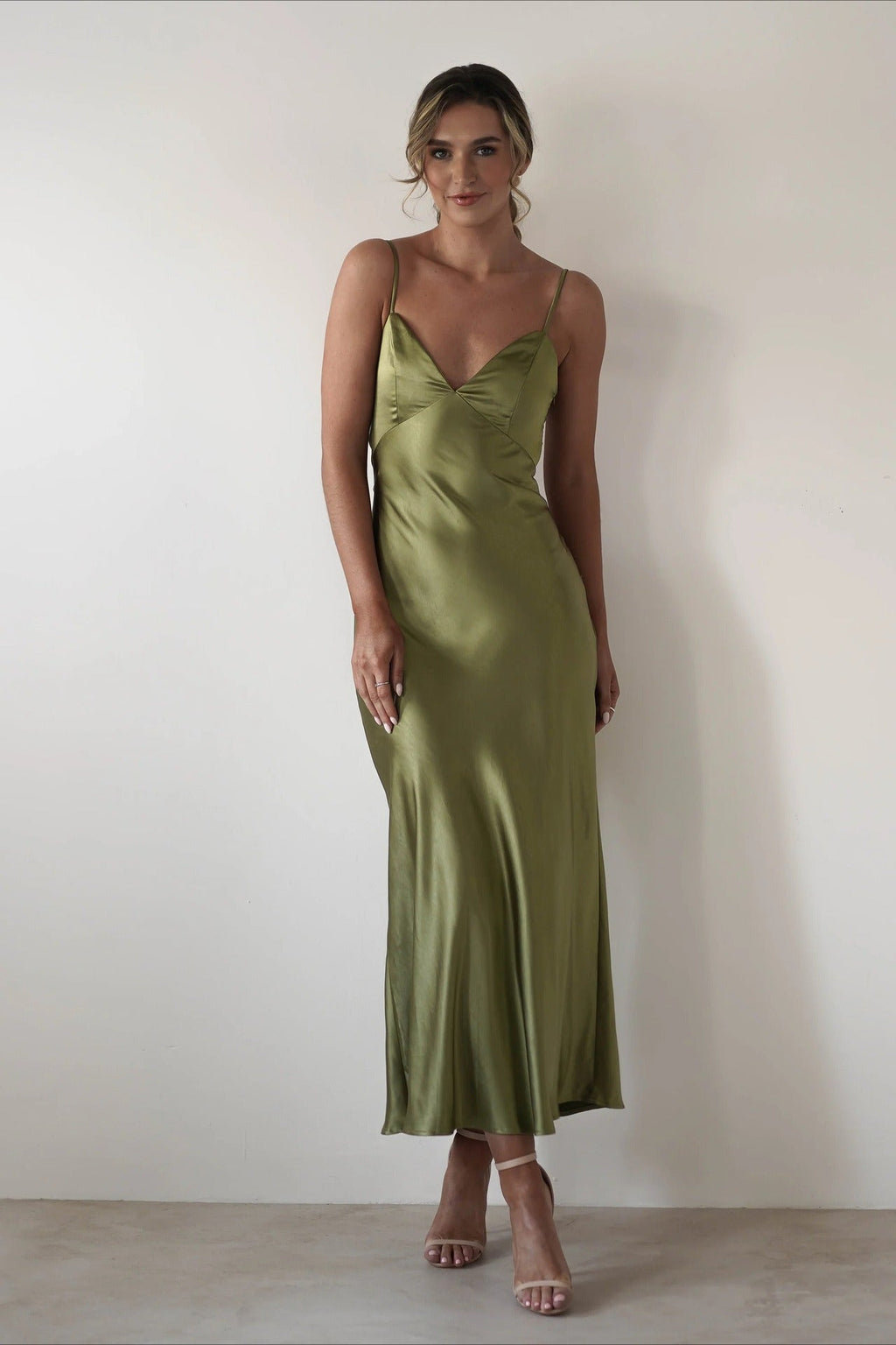Satin Backless Tie Party Dress image 12