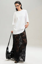 Lace High-Waist Skirt image 3