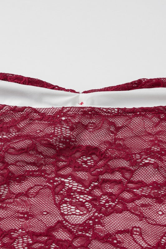 Lace Bustier Ruffle Hem Cocktail Dress image 12