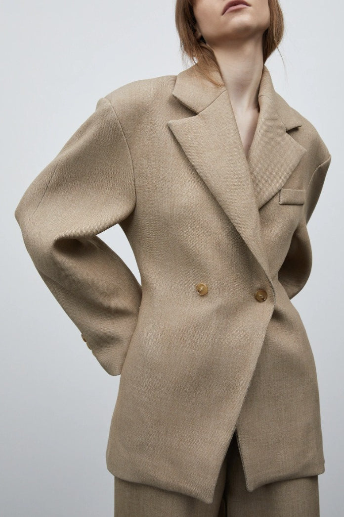 Vintage Double Lapel Loose Fit Blazer image 1