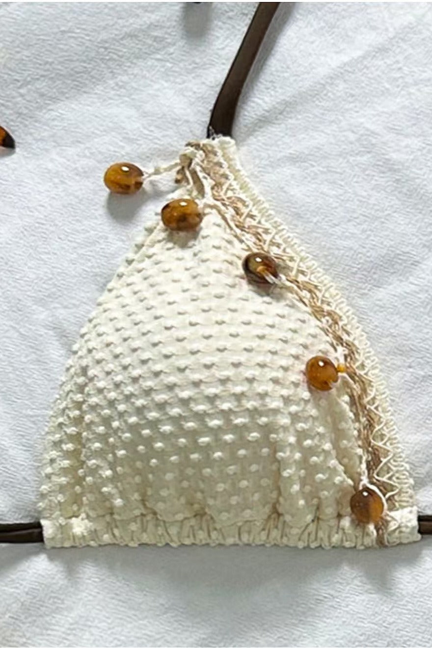 Solid Color Pendant Three Piece Swim Set image 4
