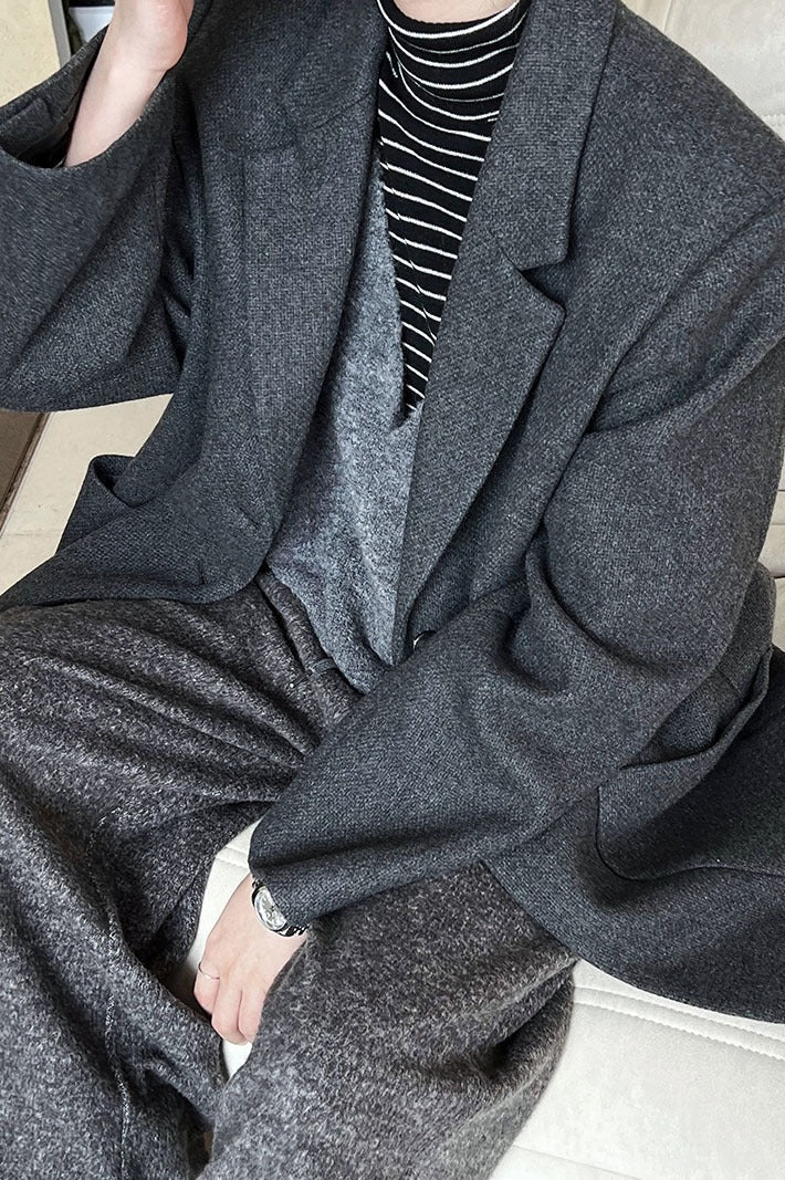 Wool Blend Relaxed Fit Blazer image 13