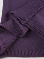 Ribbed Deep V Neck Knit Long Sleeve Tee image 5