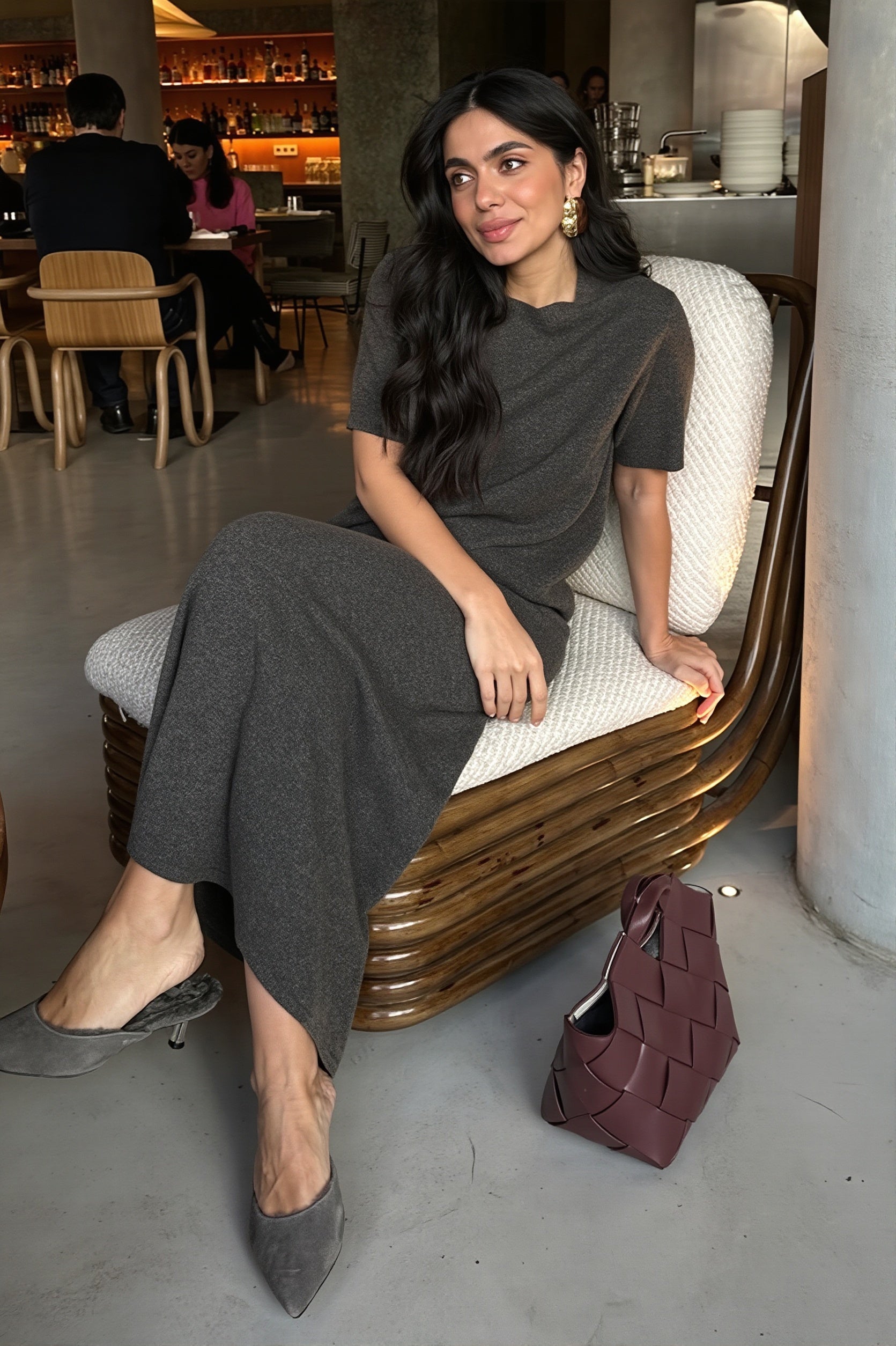 Sexy Knit Short Sleeve Pencil Skirt Sets image 6