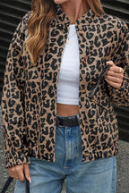 Stylish Brown Leopard Print Coat image 1