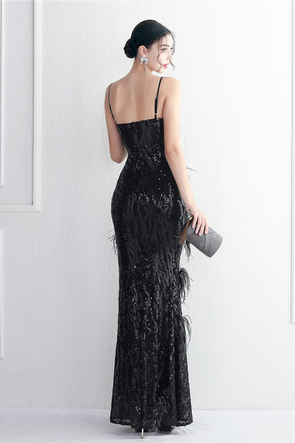 Intricate Beadwork Figure Hugging Gown Formal Dress image 36
