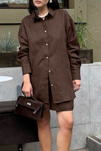 Chic Casual Versatile Cardigan Shorts Two Piece Set image 5