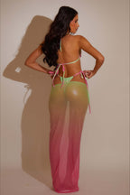 Sexy Gradient Triangle Three Piece Swim Set image 5