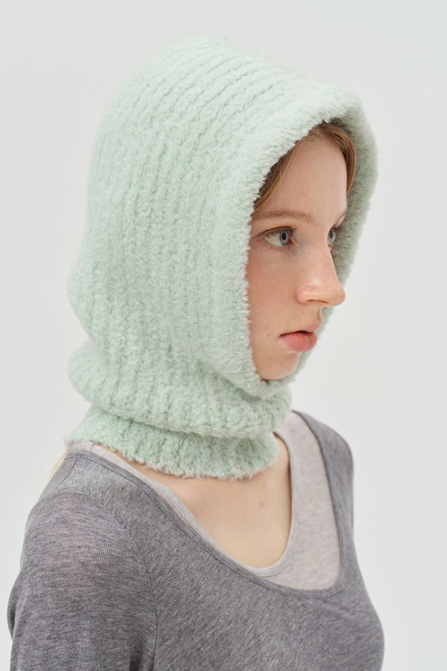 Solid Color Wool Blend Balaclava One-Piece Warm Knitted Hat image 7