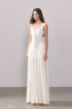 Lace Knit Cami Slit Flowy Maxi Dress image 5