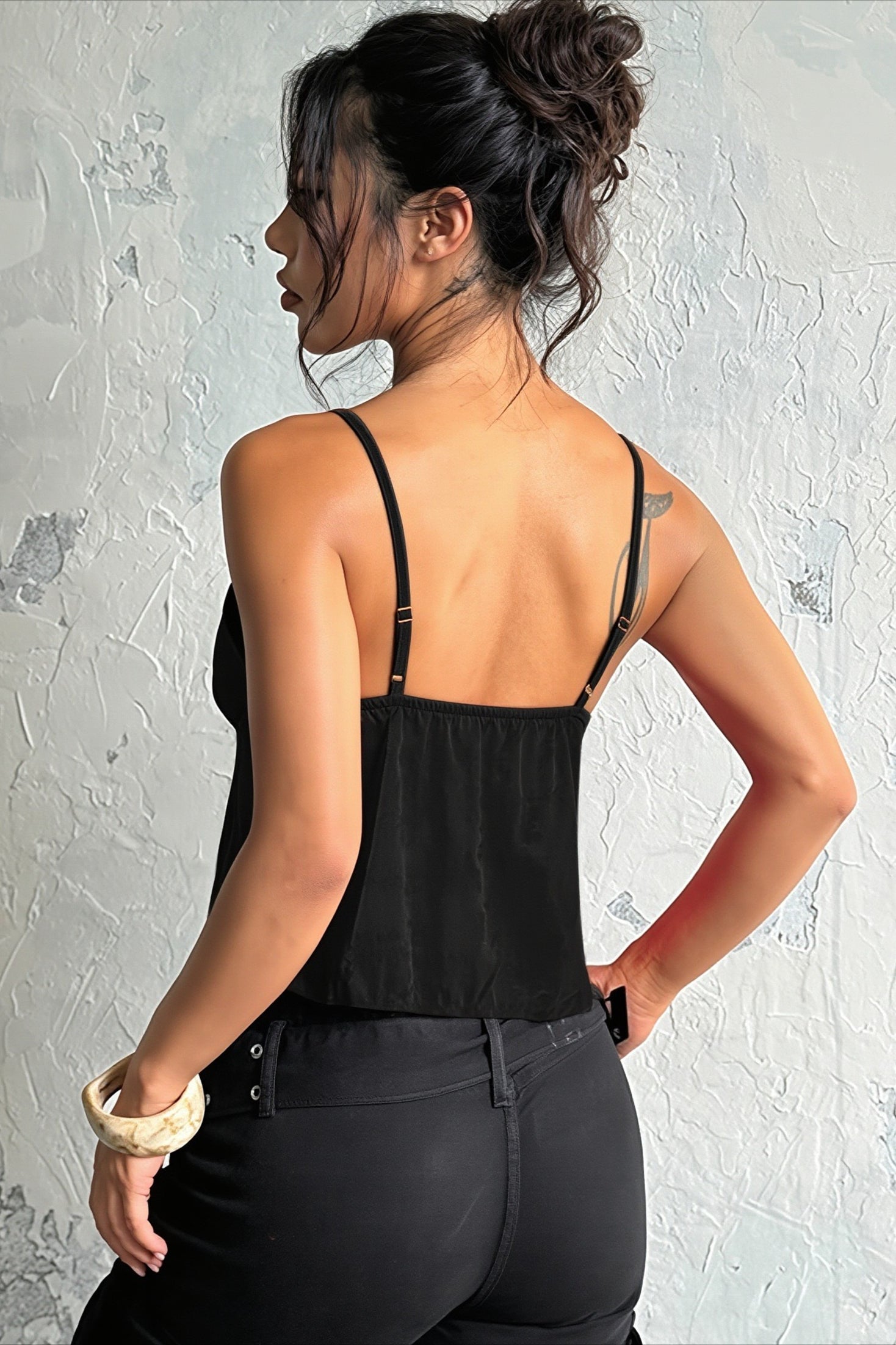 Solid Satin Jacquard Cami Top image 5