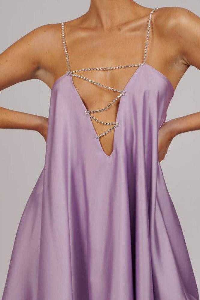 Sexy Chain Deep V Backless Party Dress image 3