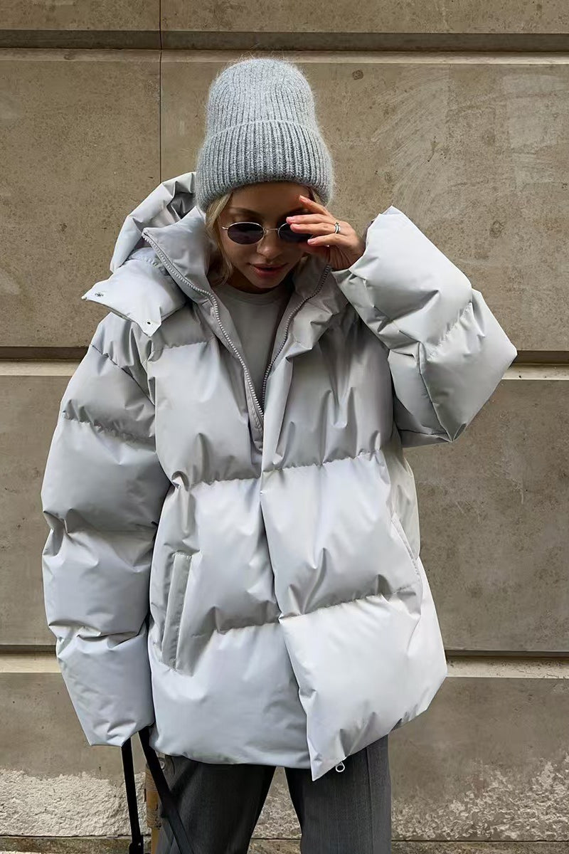 Heavy Duty Zipped Hooded Puffer Jacket image 2