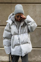 Heavy Duty Zipped Hooded Puffer Jacket image 2