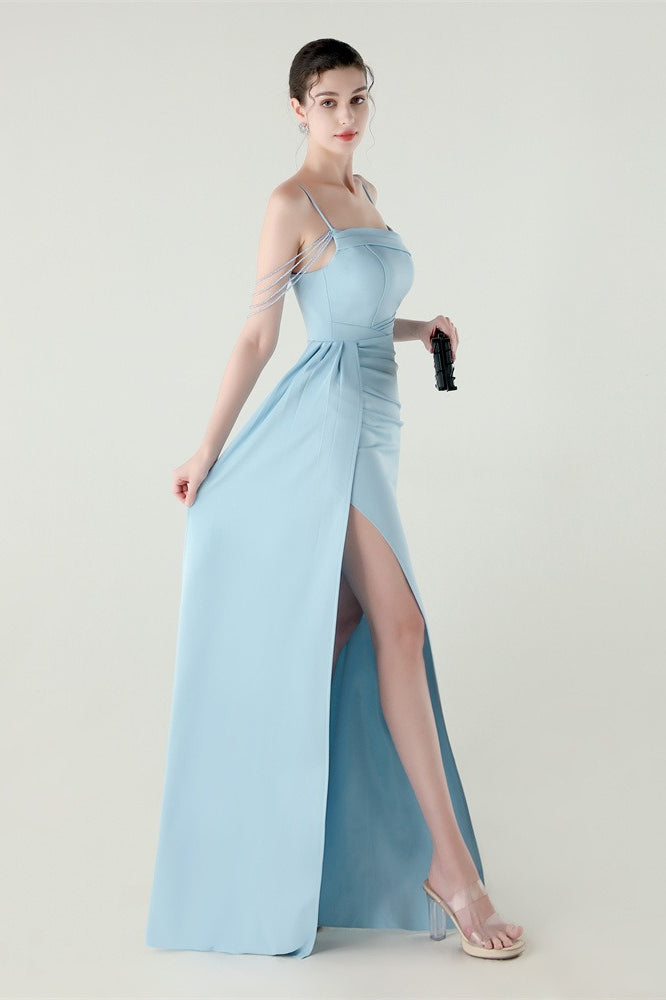 Satin Spaghetti Strap Mermaid Party Dress image 10