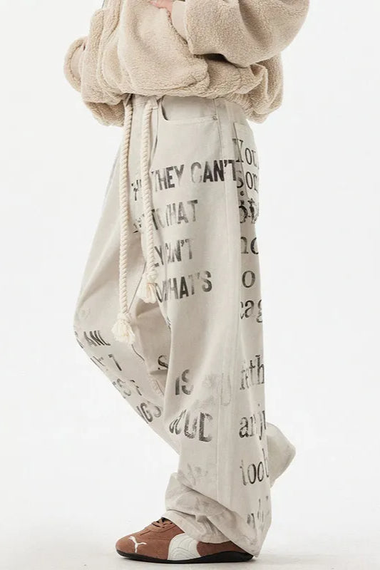 Apricot Graffiti Straight Denim Jeans image 4