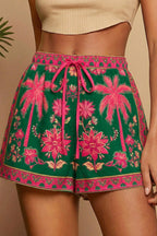 Tropical Print High Waist Vacation Shorts image 9