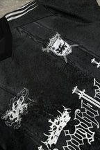 Dark Trend Black White Print Short Sleeve T-shirt image 3