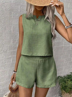 Dulcie Short Set detail view styled for Avrienne
