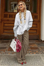 Plaid Elegant Loose Casual Pants image 2
