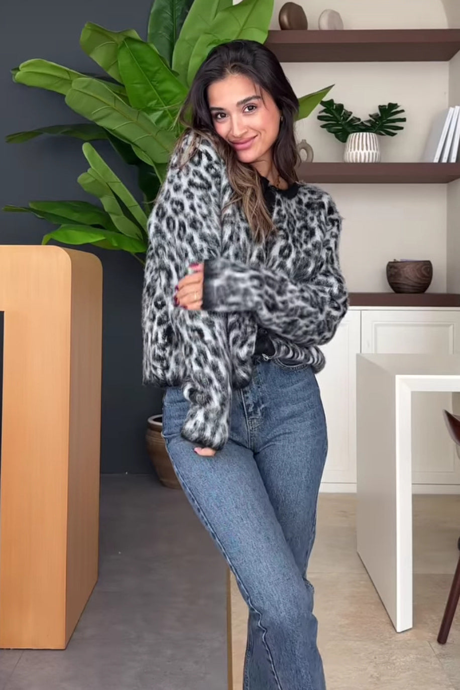 Retro Soft Touch Leopard Cardigan image 4