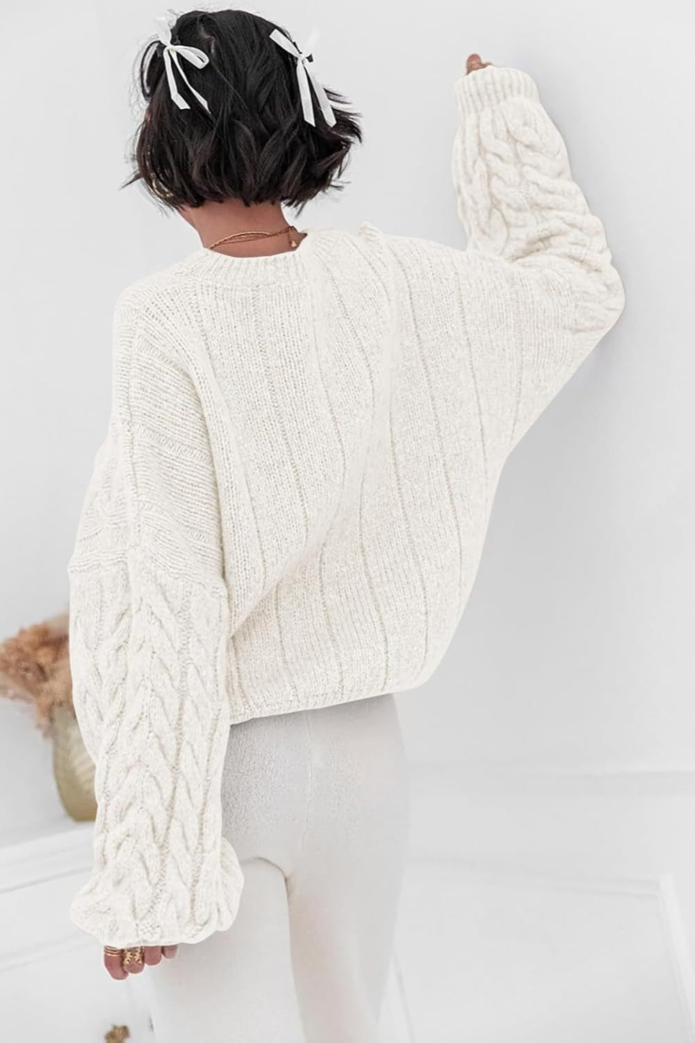 Vintage Chunky Knit Cable Sweater image 3