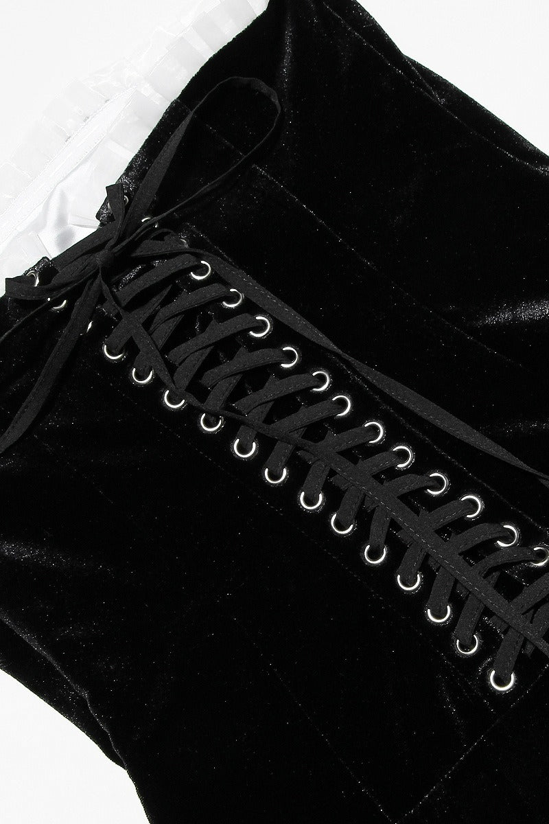 Velvet Bustier A-line Cocktail Dress image 11