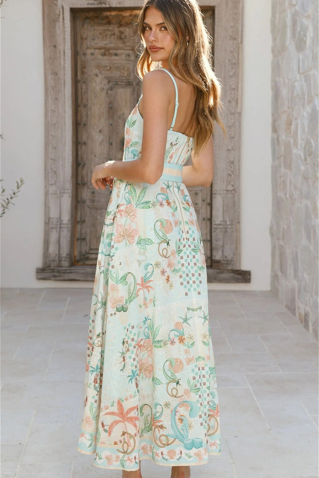 Fresh Linen Floral Swing Boho Dress image 7