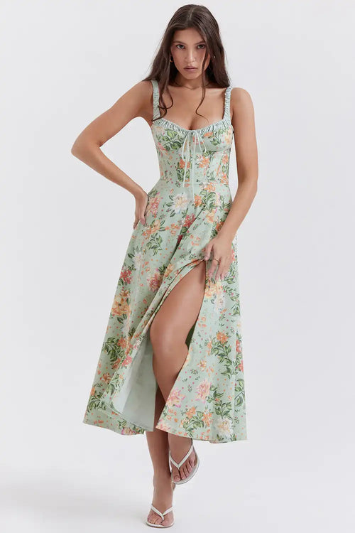 Cami Slit Waist Slim Floral Dress image 1