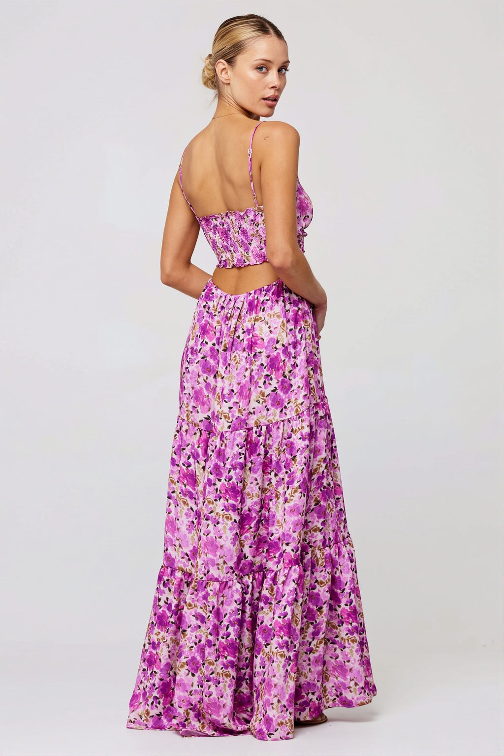 Floral Splice Swing Cami Maxi Dress image 7
