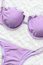 Purple Ring Detail Bikini Set image 4