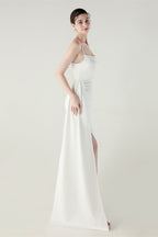 Satin Spaghetti Strap Mermaid Party Dress image 7