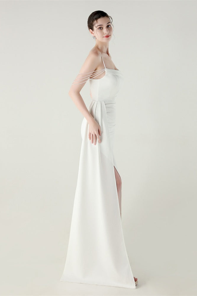 Satin Spaghetti Strap Mermaid Party Dress image 7