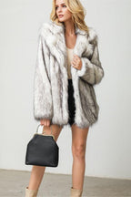 Eco Colorblock Faux Fur Coat image 4