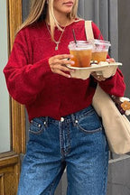 Cropped Knit Button Cardigan image 3