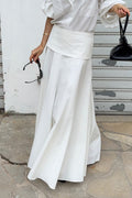 Solid A-Line Midi Skirt image 1